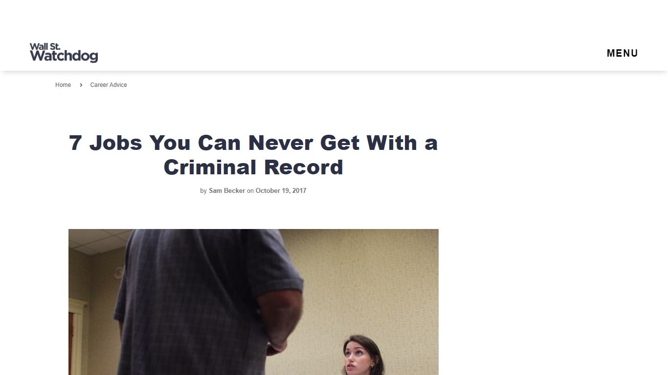 7 Jobs You Can Never Get With a Criminal Record
