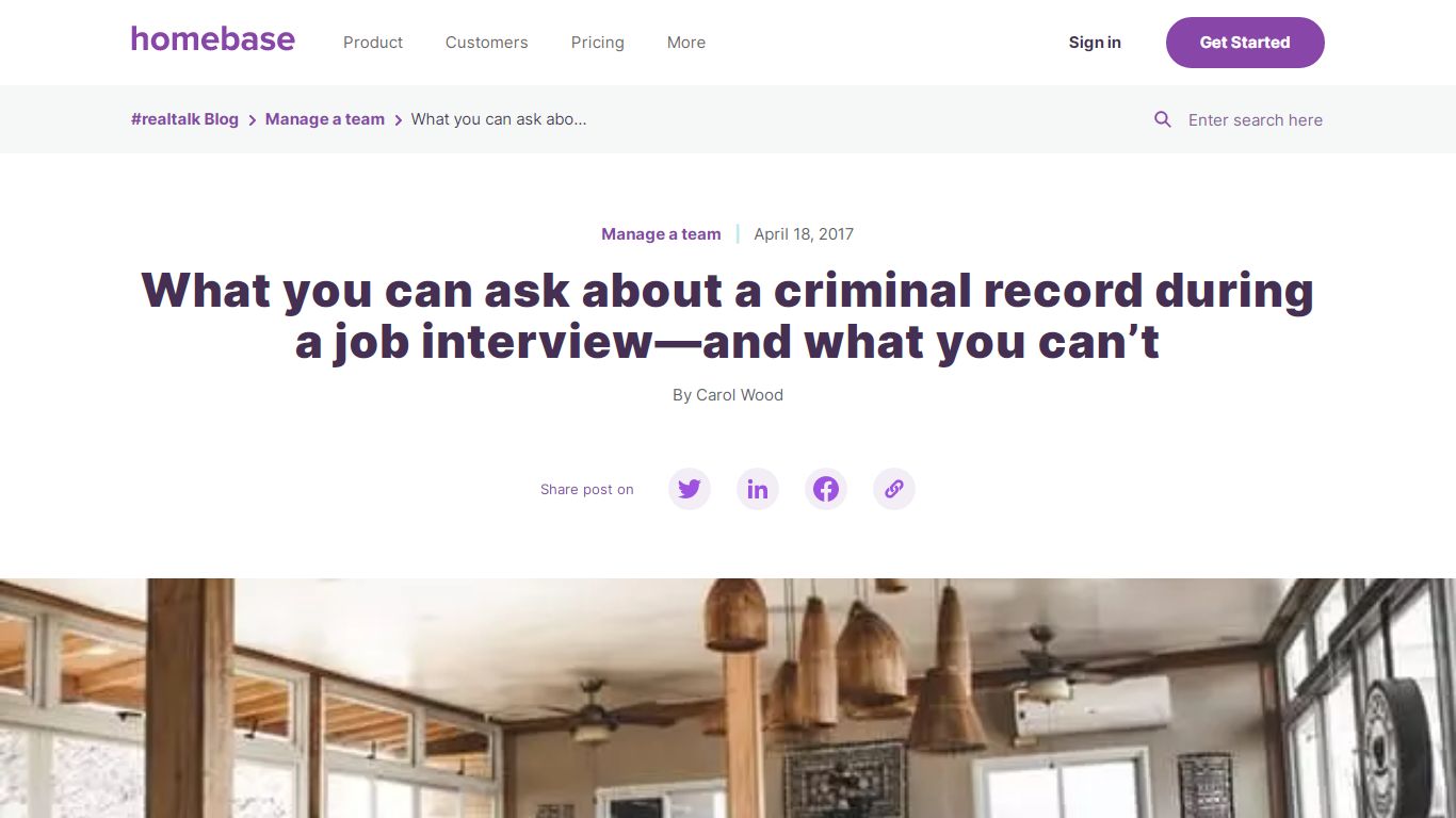 Criminal Record: What You Can and Can't Ask During an Interview - Homebase